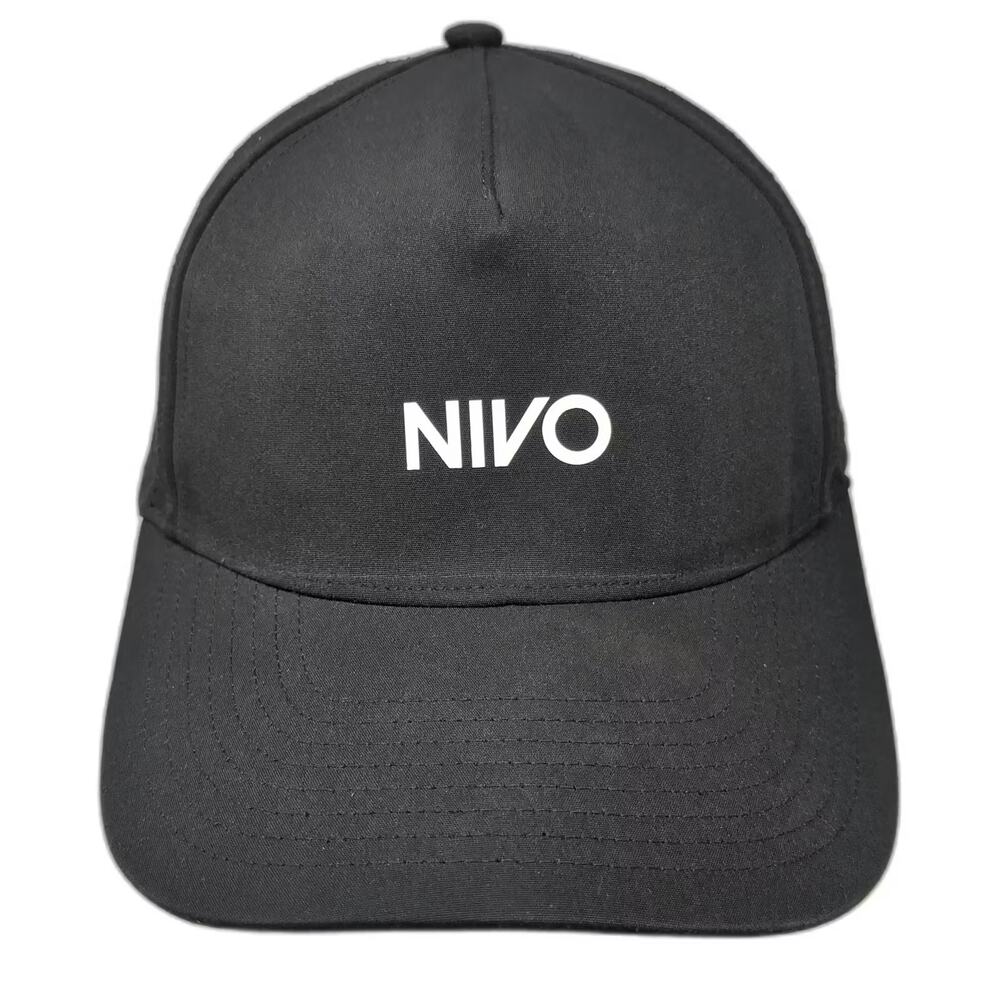 Nivo Trucker Hat Black White Snapback OS Perforated Adjustable Performance